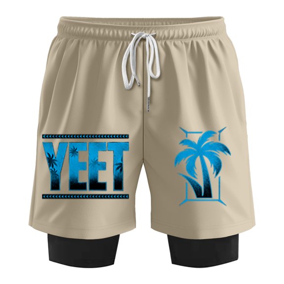 Jey Uso Blue Yeet Merch Fake Two Piece Shorts Cosplay Women Men HipHop Streetwear Short Pants