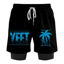Jey Uso Blue Yeet Merch Fake Two Piece Shorts Cosplay Women Men HipHop Streetwear Short Pants