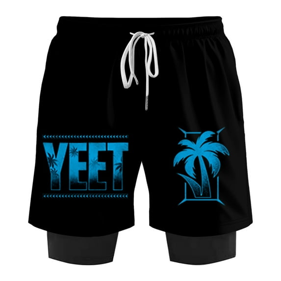 Jey Uso Blue Yeet Merch Fake Two Piece Shorts Cosplay Women Men HipHop Streetwear Short Pants