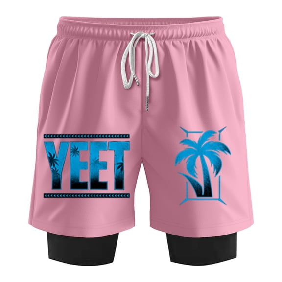 Jey Uso Blue Yeet Merch Fake Two Piece Shorts Cosplay Women Men HipHop Streetwear Short Pants