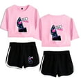 thumbnail image 1 of Jey Uso Casual Summer Retro Fashion Women's Short sleeved Shorts Set, 1 of 3
