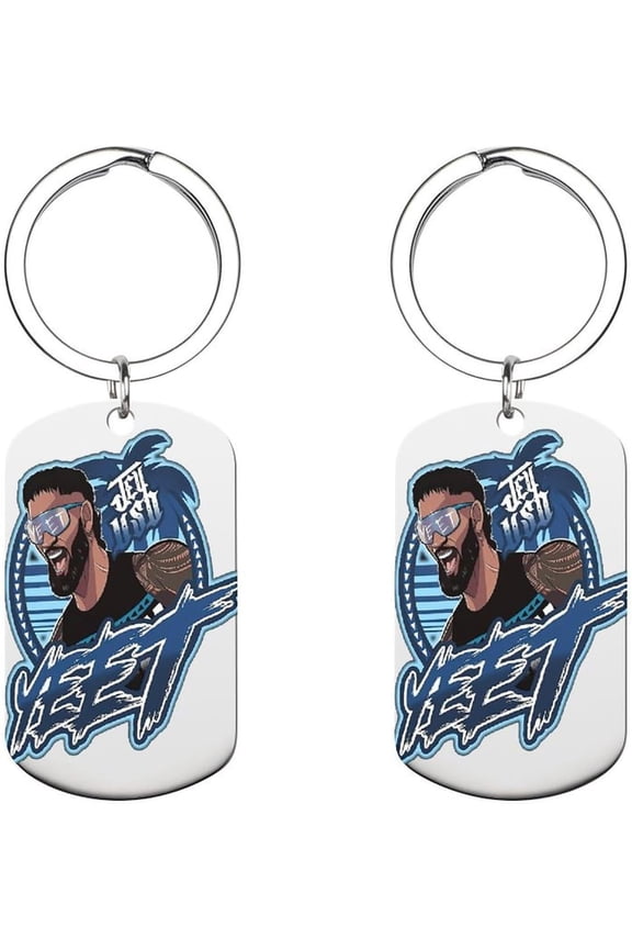 Jey Uso-Cool-Yeet Merch Keychain Yeet Metal Car Key Ring For Women Men Keychain Bag Purse Accessories Gift 2x1.1 Inch