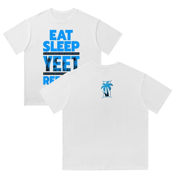 Jey Uso Eat Sleep Yeet Repeat Cotton T-shirt Hip Hop Short Sleeve Casual Fashion Tshirt