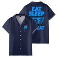 thumbnail image 1 of Jey Uso Eat Sleep Yeet Repeat Shirts Women Men's Short Sleeve Button-up Tshirt Trendy Outfits, 1 of 2