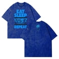 thumbnail image 1 of Jey Uso Eat Sleep Yeet Repeat T-shirt Crewneck Short Sleeve Cotton Washed Tee Women Men Streetwear, 1 of 2