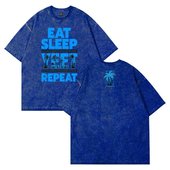 Jey Uso Eat Sleep Yeet Repeat T-shirt Crewneck Short Sleeve Cotton Washed Tee Women Men Streetwear