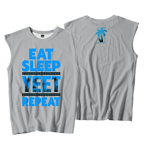 Jey Uso Eat Sleep Yeet Repeat Tank Tops Sleeveless Sport Gym Vest Women Men Trendy Outdoor Sportwear