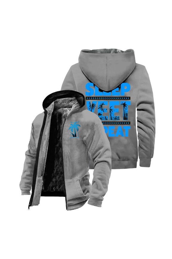 Jey Uso Eat Sleep Yeet Repeat Zipper Hoodie Winter Coat Long Sleeve Streetwear Women Men Jacket Parkas