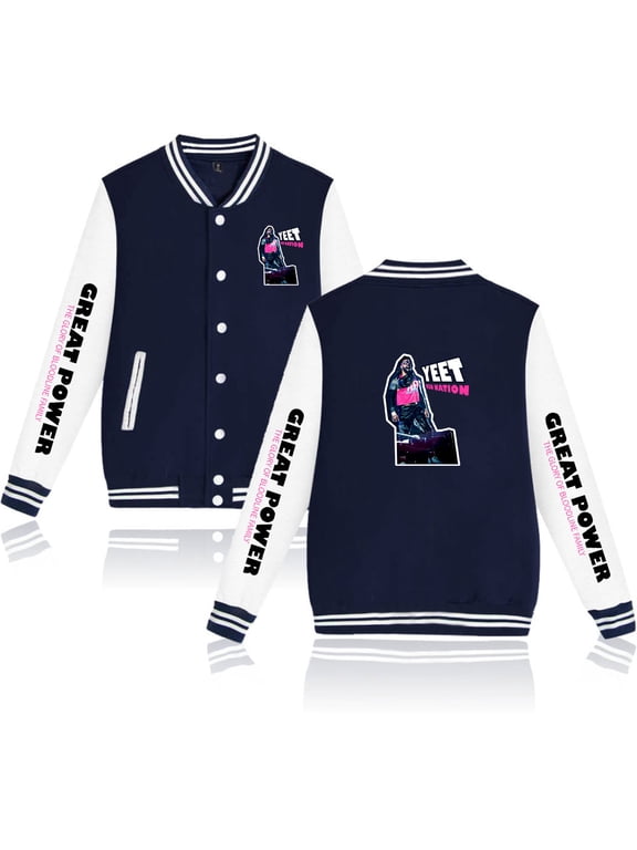 Jey Uso Fashionable retro men's and women's casual long sleeved baseball jacket