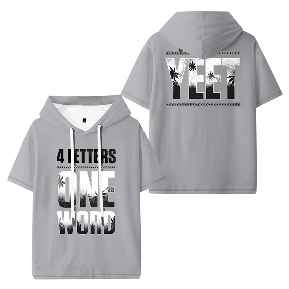Jey Uso Four Letters One Word Hooded T-shirt Women Men Short Sleeve Tee Casual Fashion Tops