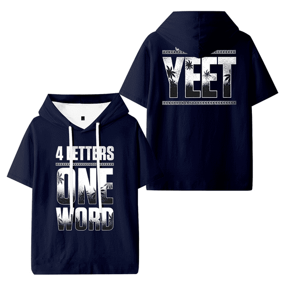 Jey Uso Four Letters One Word Hooded T-shirt Women Men Short Sleeve Tee Casual Fashion Tops