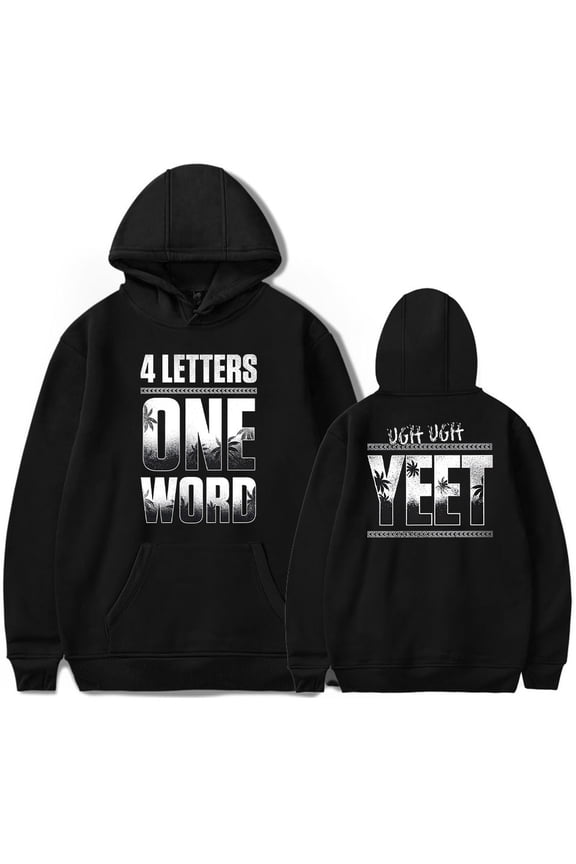 Jey Uso Four Letters One Word Hoodie Casual Sweatshirt Women Men Long Sleeve Streetwear Pullover Clothes