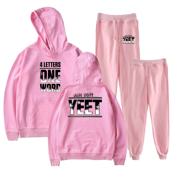 Jey Uso Four Letters One Word Hoodie Jogger Pants Two Piece Sets Sweatshirts Sweatpants Women Men's Set