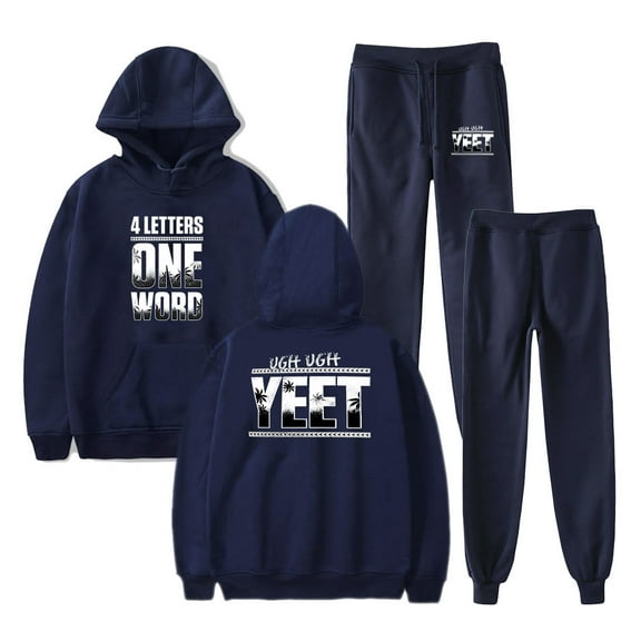 Jey Uso Four Letters One Word Hoodie Jogger Pants Two Piece Sets Sweatshirts Sweatpants Women Men's Set