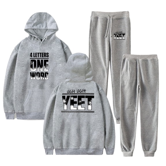 Jey Uso Four Letters One Word Hoodie Jogger Pants Two Piece Sets Sweatshirts Sweatpants Women Men's Set