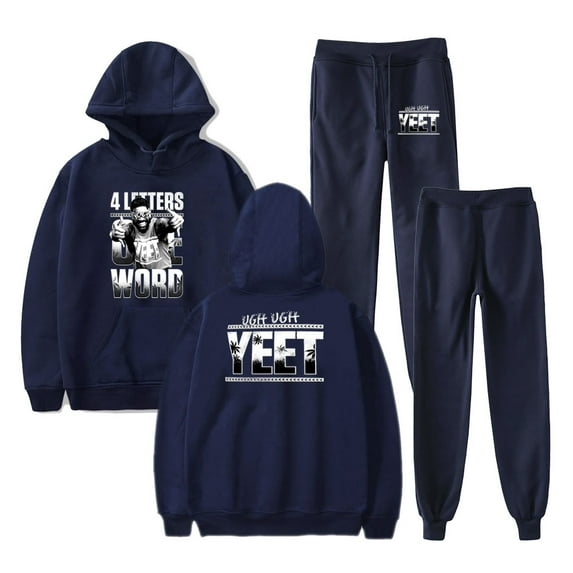 Jey Uso Four Letters One Word Hoodies Jogger Pants Two Piece Sets Sweatshirts+Sweatpants Women Men's Set