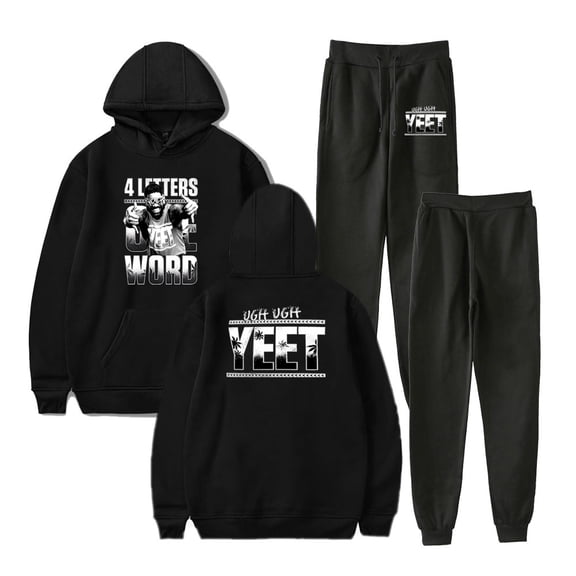 Jey Uso Four Letters One Word Hoodies Jogger Pants Two Piece Sets Sweatshirts Sweatpants Women Men's Set