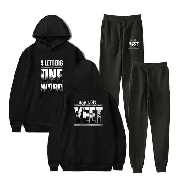 Jey Uso Four Letters One Word Hoodies Jogger Pants Women Men Streetwear Set