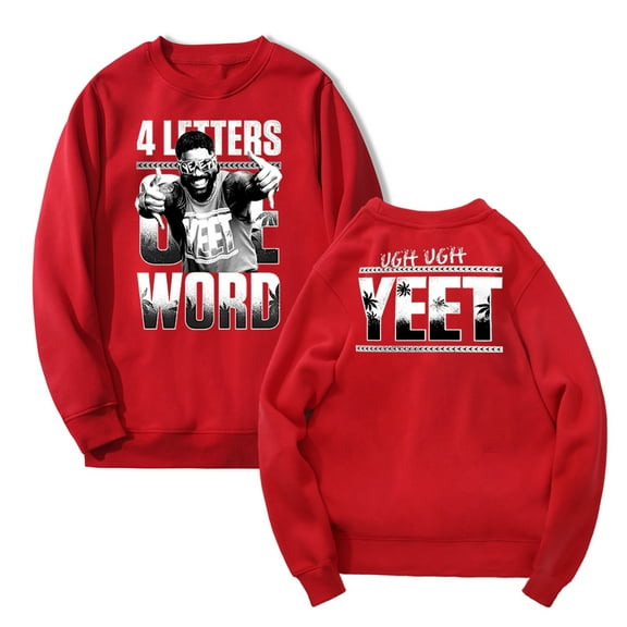 Jey Uso Four Letters One Word Merch Crewneck Long Sleeve Streetwear Women Men Pullover Sweatshirts