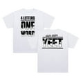 thumbnail image 1 of Jey Uso Four Letters One Word T-shirt Crewneck Short Sleeve Cotton Tee Women Men Streetwear Tops, 1 of 3