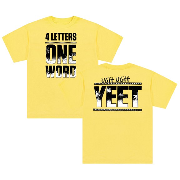 Jey Uso Four Letters One Word T-shirt Crewneck Short Sleeve Cotton Tee Women Men Streetwear Tops