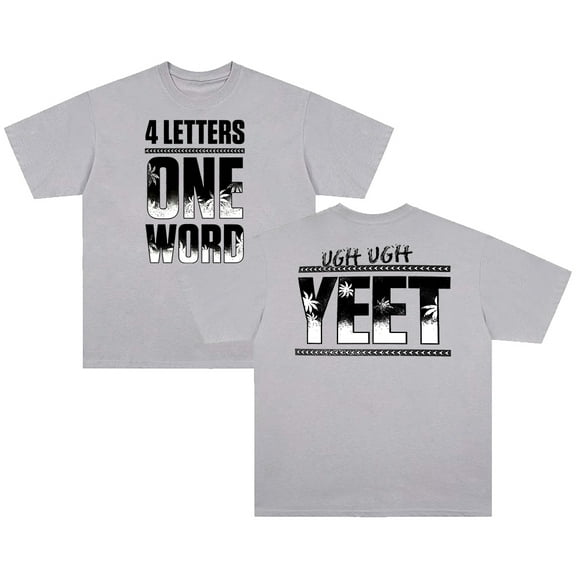 Jey Uso Four Letters One Word T-shirt Crewneck Short Sleeve Cotton Tee Women Men Streetwear Tops