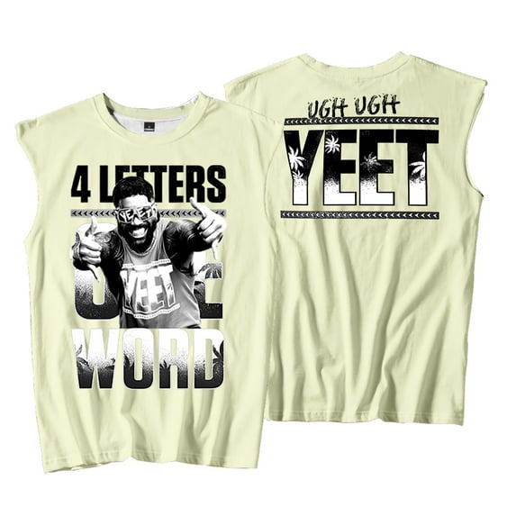 Jey Uso Four Letters One Word Tank Tops Sleeveless Gym Vest Women Men Outdoor Streetwear Tops