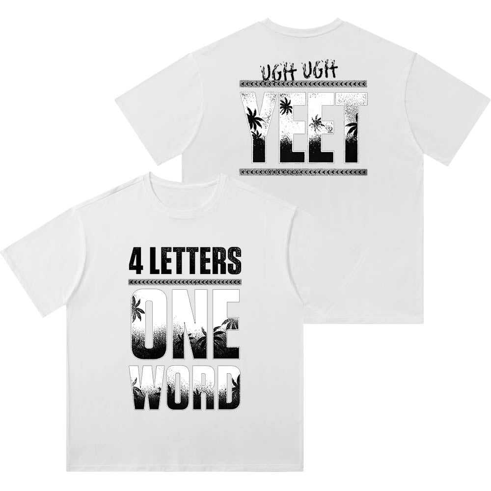 T-shirt Jey Uso Four Letters One Word Yeet - Coupe Unisexe, Coton - Style Vintage Wash - Taille M à 4XL