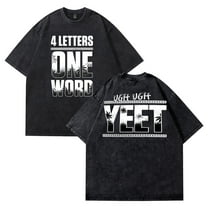 Jey Uso Four Letters One Word Washed T-shirt Crewneck Short Sleeve Cotton Tee Women Men Streetwear Tops