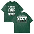 thumbnail image 1 of Jey Uso Four Letters One Word Washed T-shirt Crewneck Short Sleeve Cotton Tee Women Men Streetwear Tops, 1 of 2