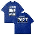 thumbnail image 1 of Jey Uso Four Letters One Word Washed T-shirt Crewneck Short Sleeve Cotton Tee Women Men Streetwear Tops, 1 of 2