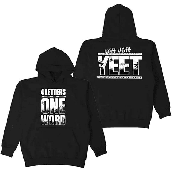 Jey Uso 'Four Letters One Word Yeet' 2025 New Logo Unisex Long Sleeve Hoodie - Streetwear