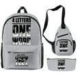 thumbnail image 1 of Jey Uso Four Letters One Word Yeet 3pcs/set Backpack Shoulder Bag Women Men Outdoor Rucksack Travel Bags, 1 of 2