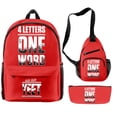 thumbnail image 1 of Jey Uso Four Letters One Word Yeet 3pcs/set Backpack Shoulder Bag Women Men Outdoor Rucksack Travel Bags, 1 of 2