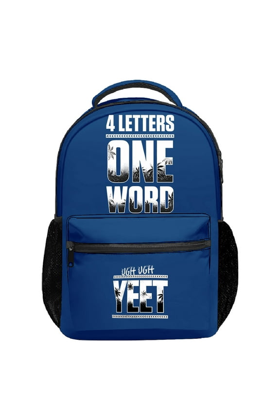 Jey Uso Four Letters One Word Yeet Backpack Casual Packsack Women Men Outdoor Rucksack Travel Bag