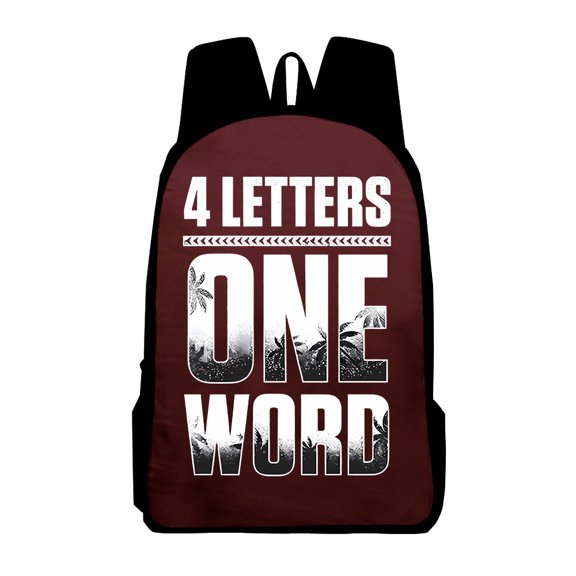 Jey Uso Four Letters One Word Yeet Backpack Casual Rucksack Women Men Outdoor Daypack 3D Packsack