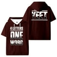 thumbnail image 1 of Jey Uso Four Letters One Word Yeet Hooded T-shirt Short Sleeve Gym Tee Women Men Streetwear Tops, 1 of 2