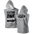 thumbnail image 1 of Jey Uso Four Letters One Word Yeet Hooded Tank Tops Women Men Sleeveless Hoodie Sport Gym Vest, 1 of 4