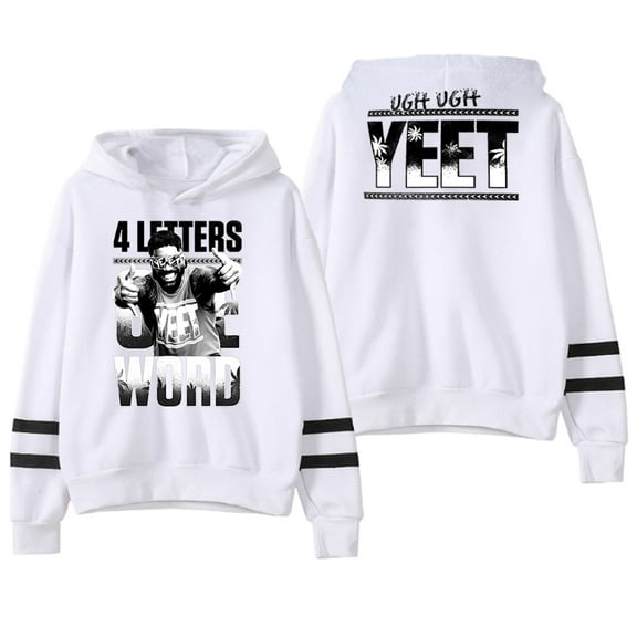 Jey Uso Four Letters One Word Yeet Hoodie Pocketless Parallel Bars Sleeve Streetwear Women Men Sweatshirt