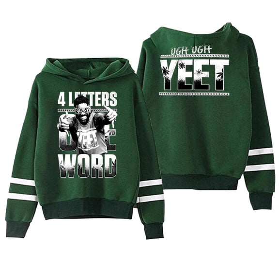 Jey Uso Four Letters One Word Yeet Hoodie Pocketless Parallel Bars Sleeve Streetwear Women Men Sweatshirt