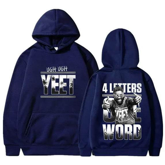 Jey Uso Four Letters One Word Yeet Hoodies HipHop Streetwear Women Men Long Sleeve Sweatshirts