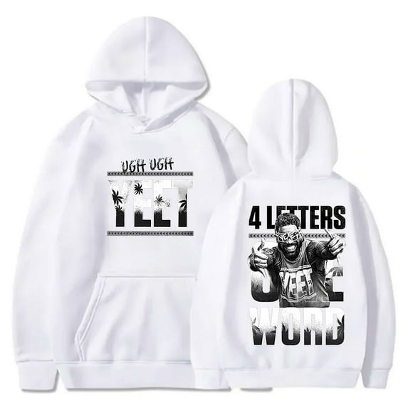 Jey Uso Four Letters One Word Yeet Hoodies HipHop Streetwear Women Men Long Sleeve Sweatshirts