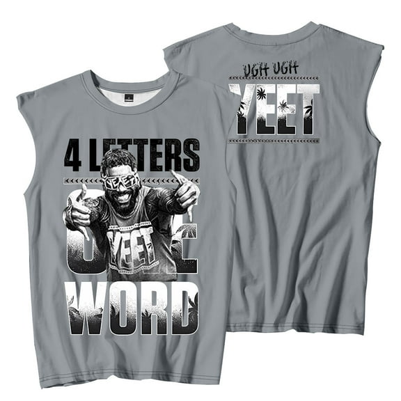 Jey Uso Four Letters One Word Yeet Sleeveless T-Shirts Tank Tops Women Men Fashion Streetwear Tee