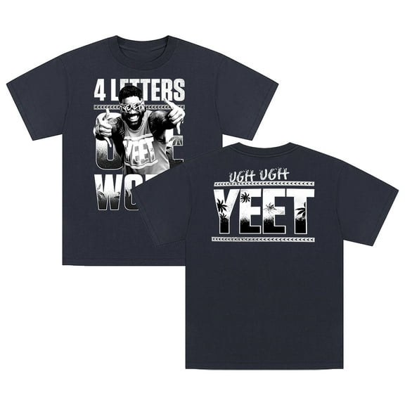 Jey Uso Four Letters One Word Yeet T-shirt Crewneck Short Sleeve Cotton Tee Women Men Streetwear Tops