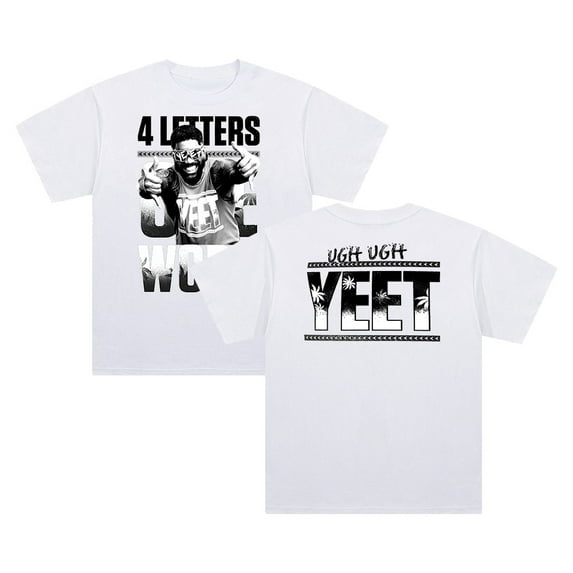 Jey Uso Four Letters One Word Yeet T-shirt Crewneck Short Sleeve Cotton Tee Women Men Streetwear Tops