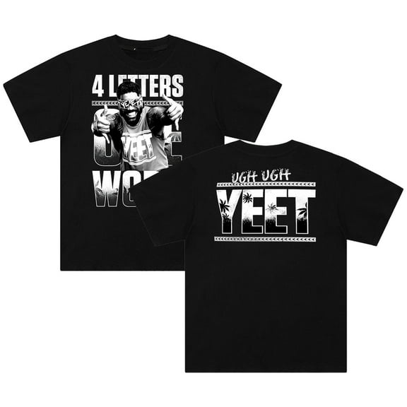 Jey Uso Four Letters One Word Yeet T-shirt Crewneck Short Sleeve Cotton Tee Women Men Streetwear Tops