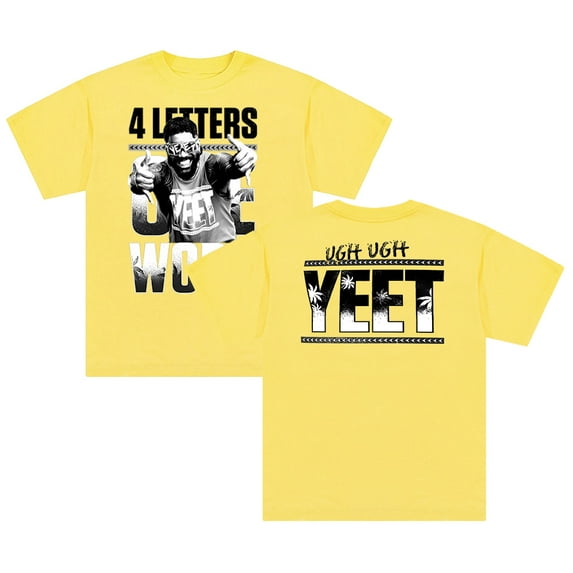 Jey Uso Four Letters One Word Yeet T-shirt Crewneck Short Sleeve Cotton Tee Women Men Streetwear Tops