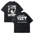 thumbnail image 1 of Jey Uso Four Letters One Word Yeet Washed T-shirt Crewneck Short Sleeve Streetwear Women Men Cotton Tee, 1 of 6