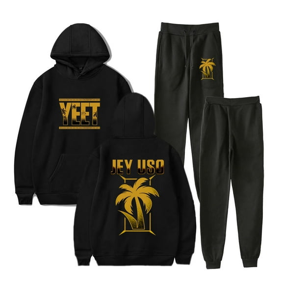 Jey Uso Golden Yeet Logo Hoodies Jogger Pants Cosplay Women Men Fashion Streetwear Sweatshirts