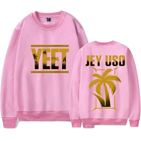Jey Uso Golden Yeet Logo Merch Crewneck Sweatshirts Women Men Fashion Long Sleeve T-Shirts